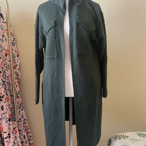 DIP Sz XS Open Cardigan Dark Green